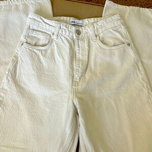 Zara cream jeans